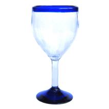 Cobalt Blue Rim 13 oz Wine Glasses (set of 6)